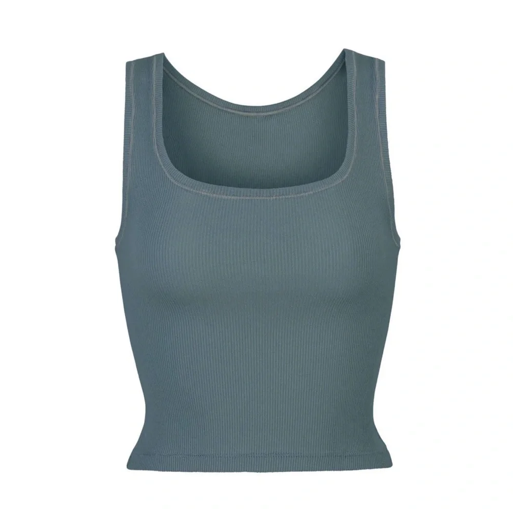 SKIMS COTTON RIB TANK TOP, KYANITE (SIZE M) - Picture 2 of 6